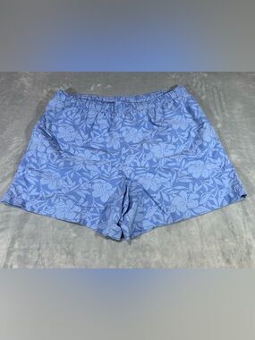 Lands' End Blue Floral swim trunks- XL